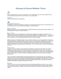 Glossary of Severe Weather Terms