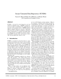 Secure Untrusted Data Repository (SUNDR)
