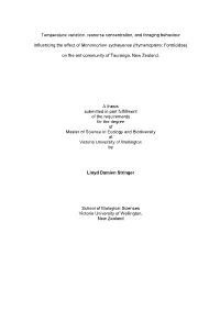 Temperature Variation, Resource Concentration