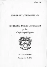 1978 Commencement Program, University Archives, University Of