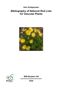 Bibliography of National Red Lists for Vascular Plants