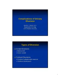 Complications of Urinary Diversion