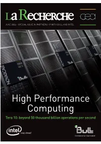 High Performance Computing Tera 10: Beyond 50 Thousand Billion Operations Per Second