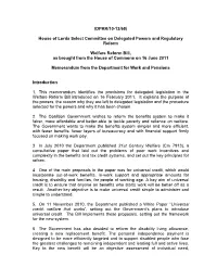 House of Lords Select Committee on Delegated Powers and Regulatory Reform