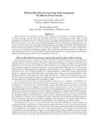 Mental Health Interpreting with Language Dysfluent Deaf Clients