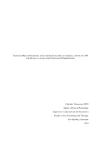 Trust in Healthcare Professionals, Perceived Benefit and Safety of Medicines, and Use of CAM As Predictors of Vaccine-Related Behaviour in Finnish Parents