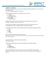 Final Exam Questions Generated by the Class