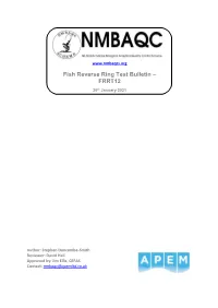 Fish Reverse Ring Test Bulletin – FRRT12 20Th January 2021