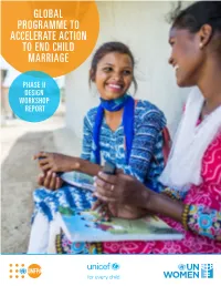 Global Programme to Accelerate Action to End Child Marriage