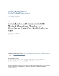 Growth Kinetics and Constraints Related to Metabolic Diversity And