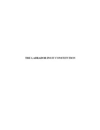 Labrador Inuit Constitution