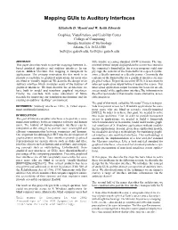 Mapping Guis to Auditory Interfaces