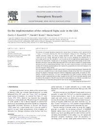 On the Implementation of the Enhanced Fujita Scale in the USA