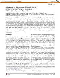Refinement and Discovery of New Hotspots of Copy-Number Variation
