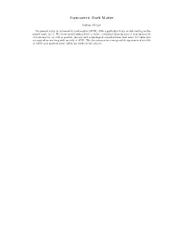 Asymmetric Dark Matter