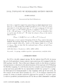 Dual Topology of Generalized Motion Groups