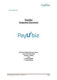 Payubiz Integration Document