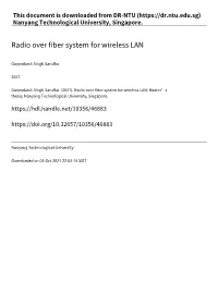 Radio Over Fiber System for Wireless LAN