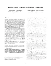 Reactive Async: Expressive Deterministic Concurrency