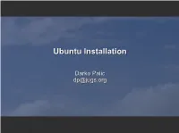 Ubuntu Installationinstallation
