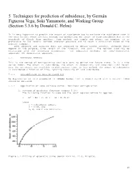 5 Techniques for Prediction of Subsidence, by Germán Figueroa Vega, Soki Yamamoto, and Working Group (Section 5.3.6 by Donald C