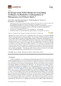 An Escape from Noble Metals for Generating Urethanes Via Reductive Carbonylation of † Nitroarenes Over Fese2/Γ-Al2o3