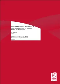 General Distribution and Characteristics of Active Faults and Folds in the Mackenzie District, South Canterbury D.J.A