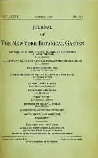 Journal the New York Botanical Garden
