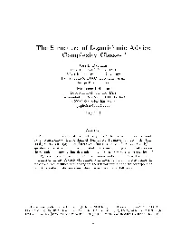 The Structure of Logarithmic Advice Complexity Classes
