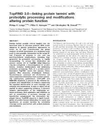 Topfind 2.0—Linking Protein Termini with Proteolytic Processing and Modifications Altering Protein Function Philipp F