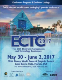 ECTC 2017 Final Program