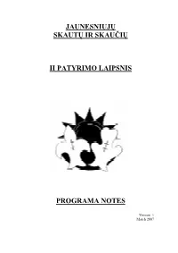 Januesniuju Skautu-Ciu II Patyrimo Programa