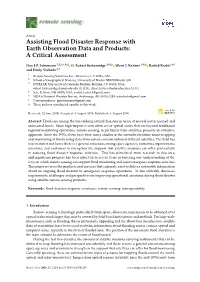 Assisting Flood Disaster Response with Earth Observation Data and Products: a Critical Assessment