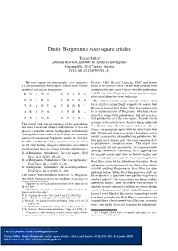 Dmitri Borgmann's Rotas Square Articles