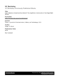 Does Habermas Understand the Internet? the Algorithmic Construction of the Blogo/Public Sphere