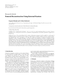 Femoral Reconstruction Using External Fixation