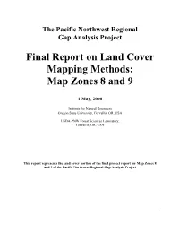 Final Report on Land Cover Mapping Methods: Map Zones 8 and 9