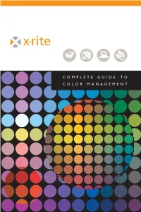 Guide to Color Management Table of Contents