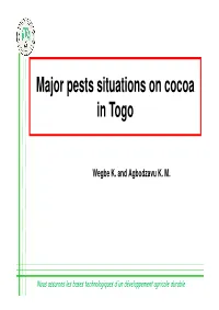 Major Pests Situations on Cocoa in Togo