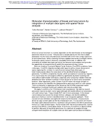 Molecular Characterization of Breast and Lung Tumors by Integration of Multiple Data Types with Sparse-Factor Analysis