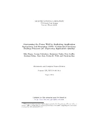 Overcoming the Power Wall by Exploiting Application Inexactness and Emerging COTS Architectural Features: Trading Precision for Improving Application Quality 1