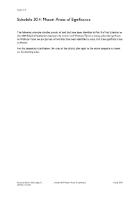 Pdf Schedule 30.4 Maaori Areas of Significance Notified 18072018 Pdf
