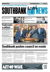 Southbank Pushes Council on Waste by Sean Car