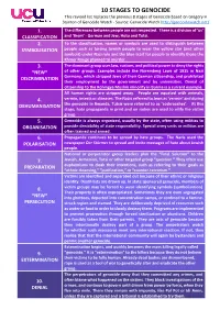 10 Stages to Genocide
