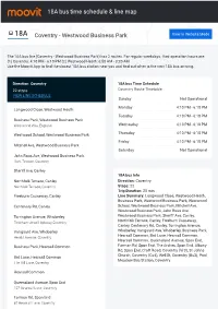 18A Bus Time Schedule & Line Route
