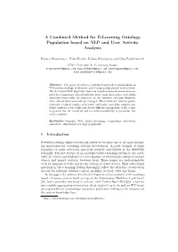 A Combined Method for E-Learning Ontology Population Based on NLP and User Activity Analysis