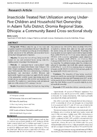 Insecticide Treated Net Utilization Among Under-Five Children And