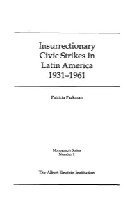 Insurrectionary Civic Strikes in Latin America