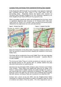 Lampton Park and Heston Park Controlled Drinking Zone Update