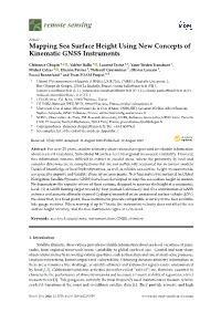 Mapping Sea Surface Height Using New Concepts of Kinematic GNSS Instruments
